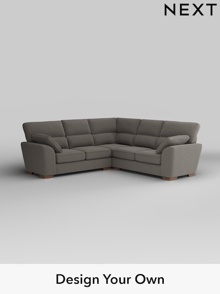 Fine Chenille Easy Clean/Dark Smoke Grey Stamford Highback (W43186) | £2,425