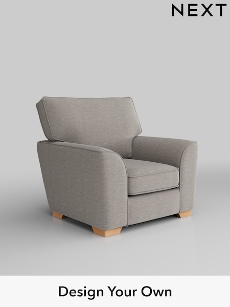 Fine Chenille Easy Clean/Light Steel Grey Stamford Grand Relaxed Sit (W43191) | £799