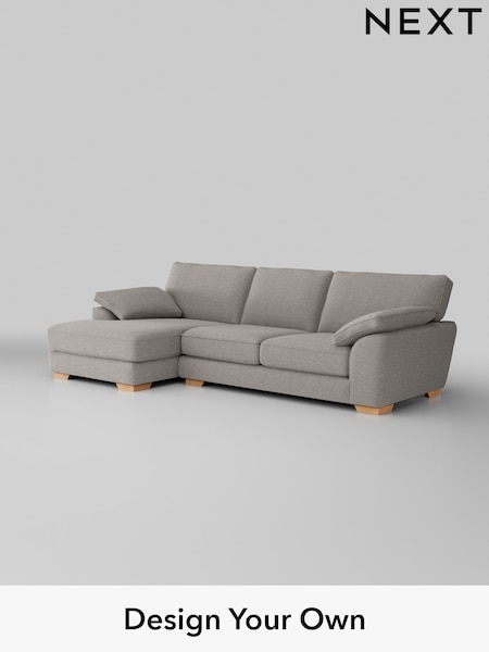 Fine Chenille Easy Clean/Light Steel Grey Stamford Grand Relaxed Sit (W43191) | £2,550