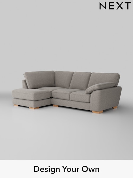 Fine Chenille Easy Clean/Light Steel Grey Stamford Grand Relaxed Sit (W43191) | £2,375