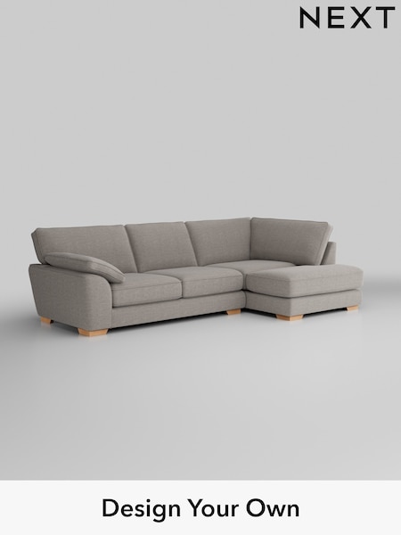 Fine Chenille Easy Clean/Light Steel Grey Stamford Grand Relaxed Sit (W43191) | £2,525