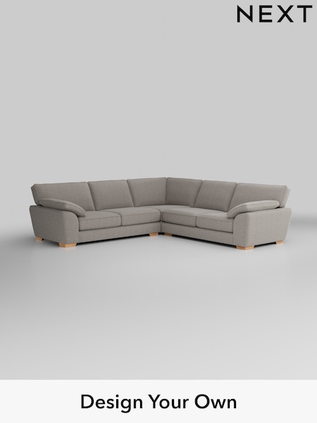Fine Chenille Easy Clean/Light Steel Grey Stamford Grand Relaxed Sit (W43191) | £3,025