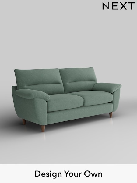 Fine Chenille Easy Clean/Light Forest Green Elliot Highback (W43195) | £1,175