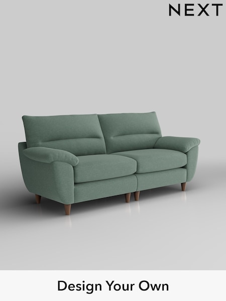 Fine Chenille Easy Clean/Light Forest Green Elliot Highback (W43195) | £1,275