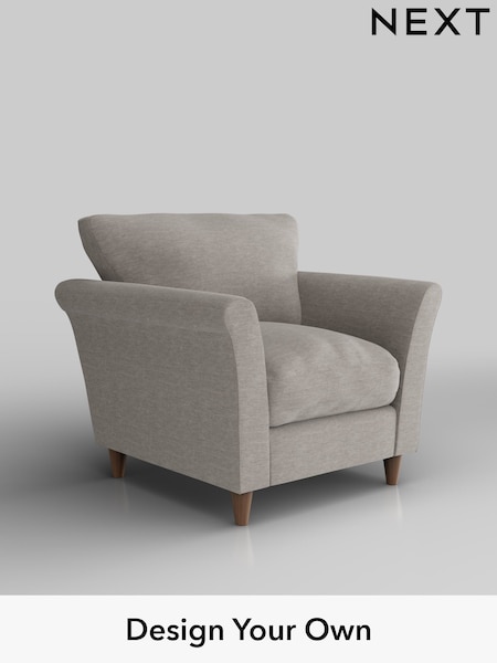 Fine Chenille Easy Clean/Light Steel Grey Hartley Relaxed Sit (W43198) | £825