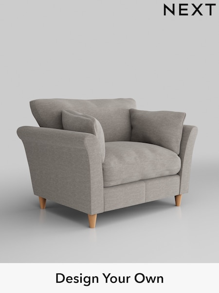 Fine Chenille Easy Clean/Light Steel Grey Hartley Relaxed Sit (W43198) | £925