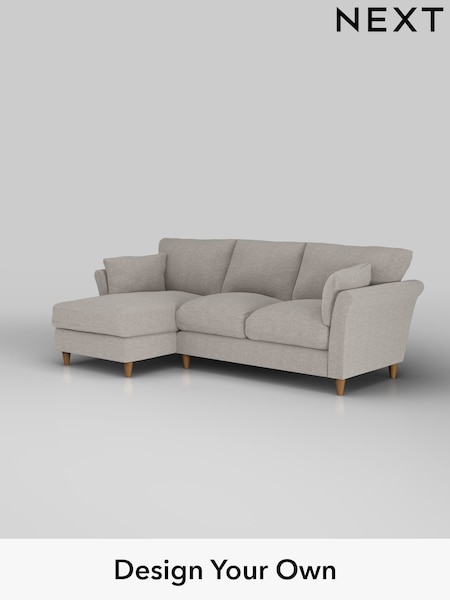 Fine Chenille Easy Clean/Light Steel Grey Hartley Relaxed Sit (W43198) | £1,899