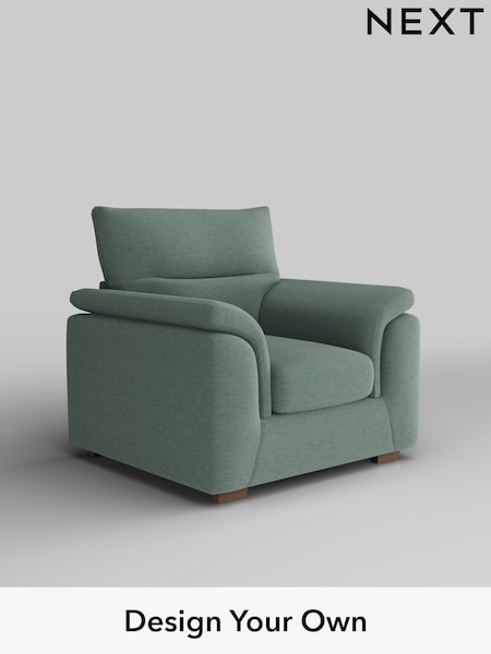 Fine Chenille Easy Clean/Light Forest Green Hayden Highback (W43199) | £750