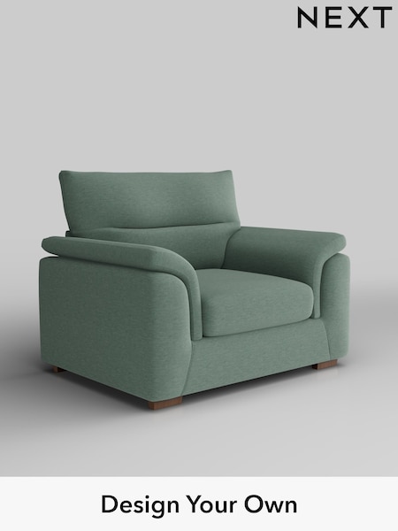 Fine Chenille Easy Clean/Light Forest Green Hayden Highback (W43199) | £850