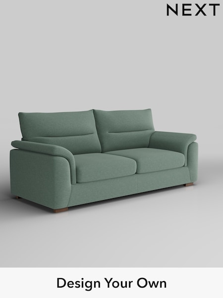 Fine Chenille Easy Clean/Light Forest Green Hayden Highback (W43199) | £1,325