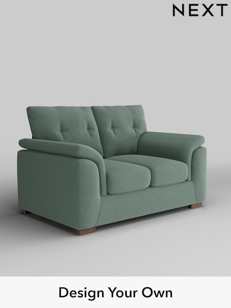 Fine Chenille Easy Clean/Light Forest Green Hayden Buttoned Back (W43200) | £1,025