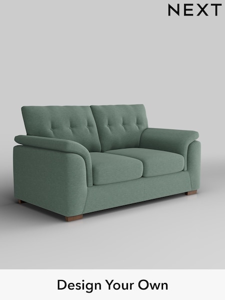 Fine Chenille Easy Clean/Light Forest Green Hayden Buttoned Back (W43200) | £1,125