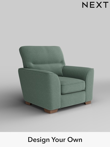 Fine Chenille Easy Clean/Light Forest Green Stamford Highback (W43201) | £799