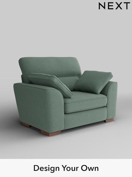 Fine Chenille Easy Clean/Light Forest Green Stamford Highback (W43201) | £899