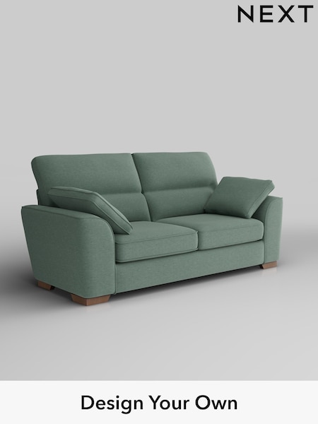 Fine Chenille Easy Clean/Light Forest Green Stamford Highback (W43201) | £1,299
