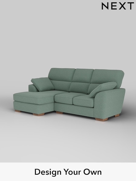 Fine Chenille Easy Clean/Light Forest Green Stamford Highback (W43201) | £1,775