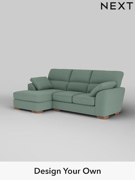 Fine Chenille Easy Clean/Light Forest Green Stamford Highback (W43201) | £1,875