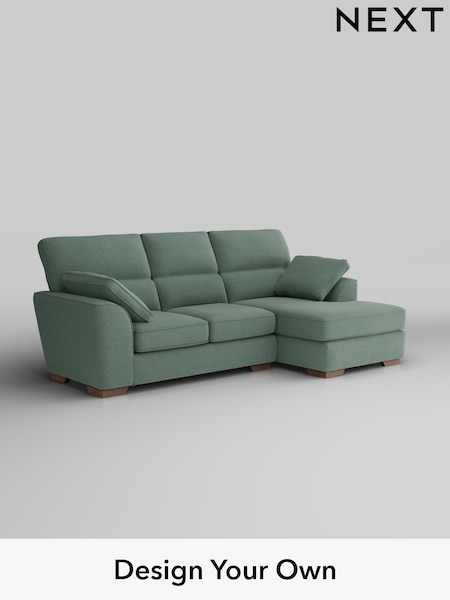 Fine Chenille Easy Clean/Light Forest Green Stamford Highback (W43201) | £1,875