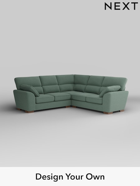 Fine Chenille Easy Clean/Light Forest Green Stamford Highback (W43201) | £2,425