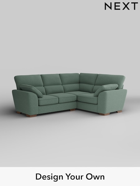 Fine Chenille Easy Clean/Light Forest Green Stamford Highback (W43201) | £2,150