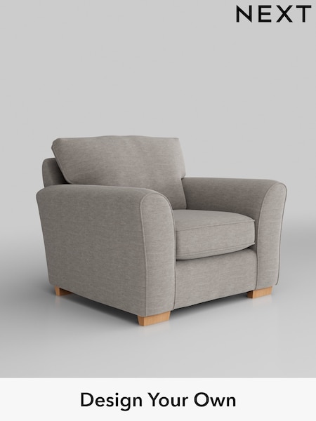 Fine Chenille Easy Clean/Light Steel Grey Michigan Ii (W43203) | £625