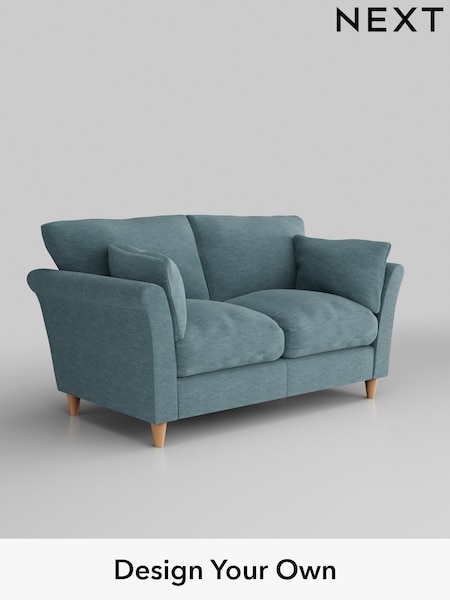 Fine Chenille Easy Clean/Mid Blue Hartley Relaxed Sit (W43220) | £1,075