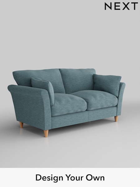 Fine Chenille Easy Clean/Mid Blue Hartley Relaxed Sit (W43220) | £1,175