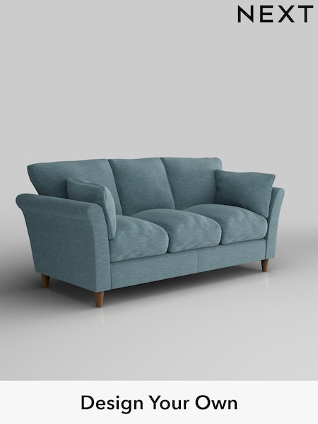 Fine Chenille Easy Clean/Mid Blue Hartley Relaxed Sit (W43220) | £1,275