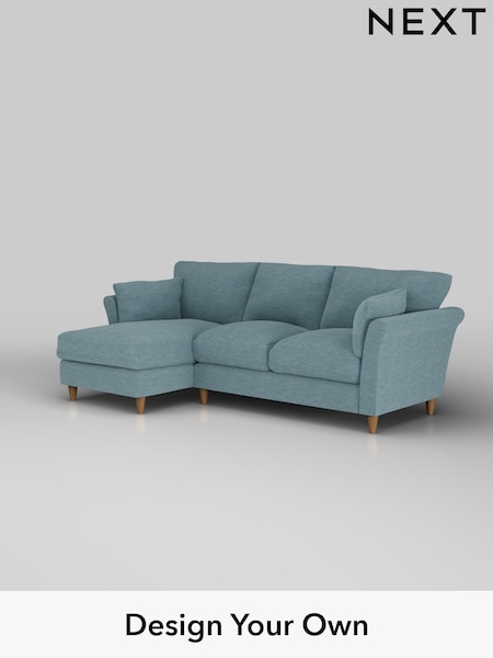 Fine Chenille Easy Clean/Mid Blue Hartley Relaxed Sit (W43220) | £1,899