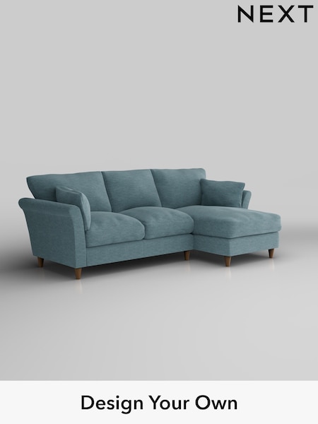 Fine Chenille Easy Clean/Mid Blue Hartley Relaxed Sit (W43220) | £1,899