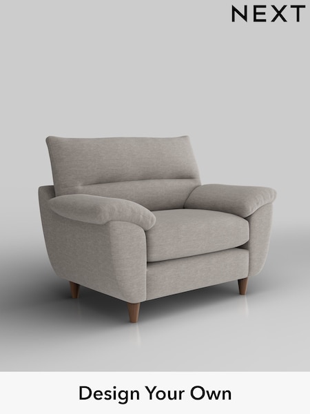 Fine Chenille Easy Clean/Light Steel Grey Elliot Highback (W43223) | £775