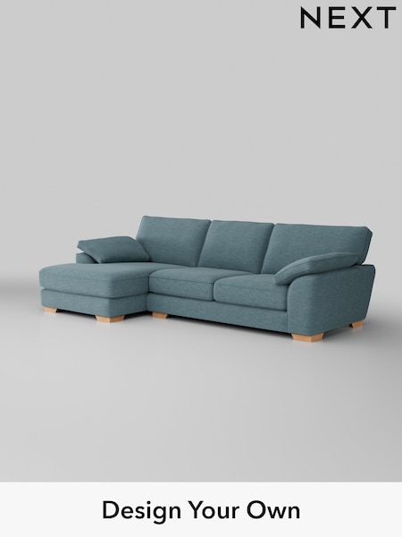 Fine Chenille Easy Clean/Mid Blue Stamford Grand Relaxed Sit (W43225) | £2,550