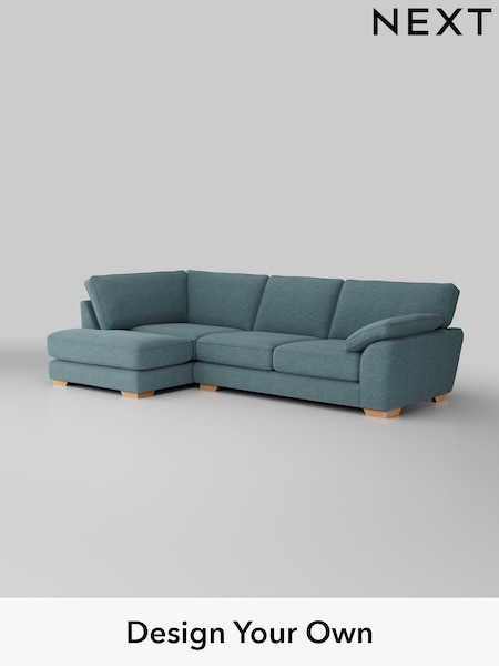 Fine Chenille Easy Clean/Mid Blue Stamford Grand Relaxed Sit (W43225) | £2,525