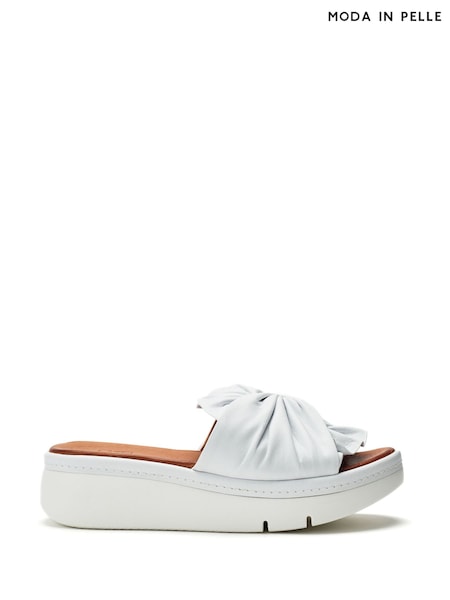 Moda in Pelle Ollin Twist Upper Sporty Low Wedge Leather Sliders (W43254) | £79