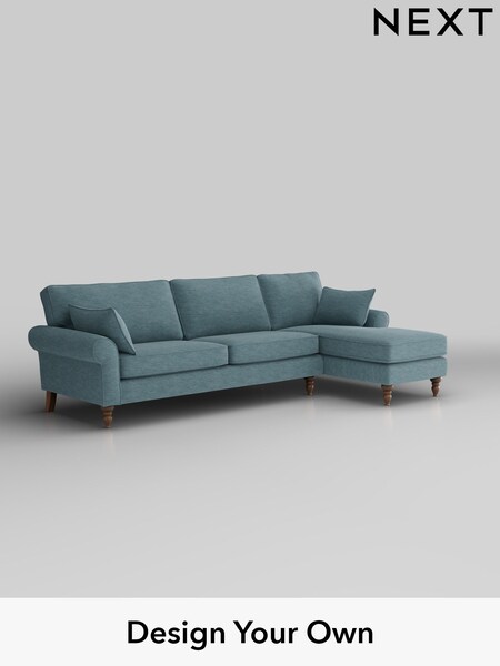 Fine Chenille Easy Clean/Mid Blue Mallory (W43268) | £1,575