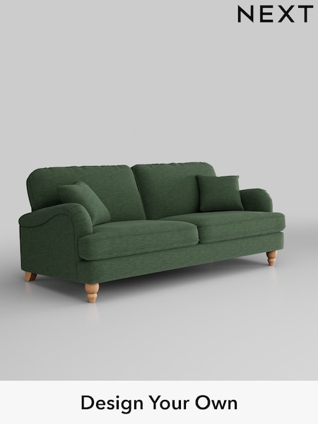 Fine Chenille Easy Clean/Mid Khaki Green Lilly Ii (W43269) | £1,050