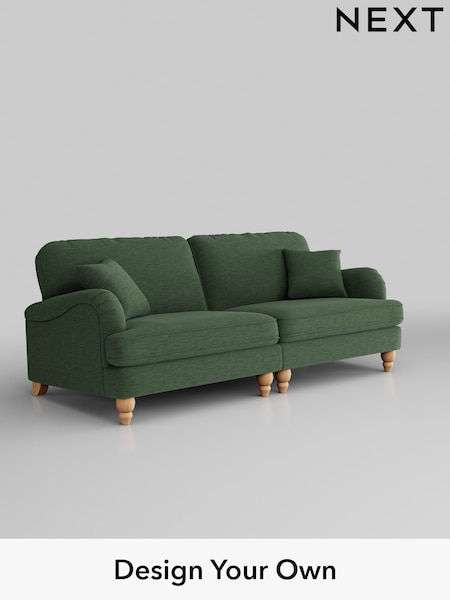 Fine Chenille Easy Clean/Mid Khaki Green Lilly Ii (W43269) | £1,150