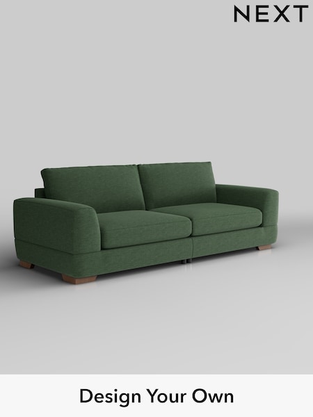Fine Chenille Easy Clean/Mid Khaki Green Clayton (W43270) | £1,425