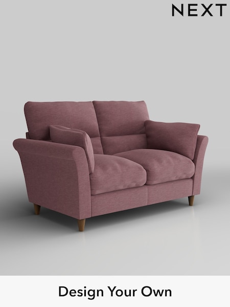 Fine Chenille Easy Clean/Mid Mulberry Purple Hartley Highback Relaxed Sit (W43271) | £1,125