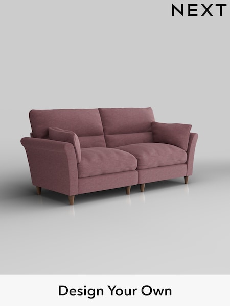 Fine Chenille Easy Clean/Mid Mulberry Purple Hartley Highback Relaxed Sit (W43271) | £1,425