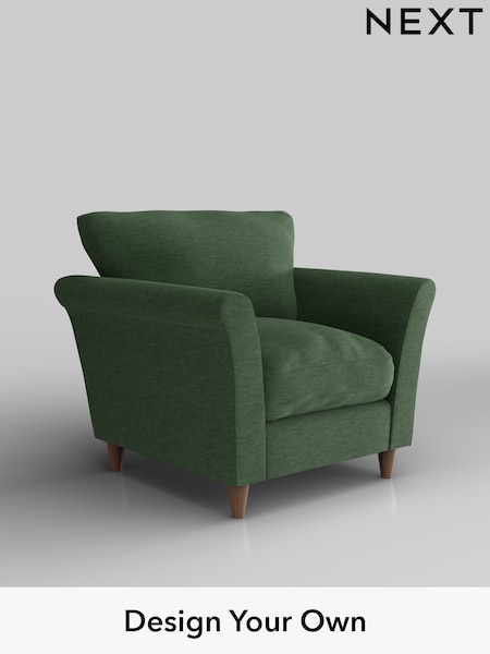 Fine Chenille Easy Clean/Mid Khaki Green Hartley Relaxed Sit (W43274) | £825