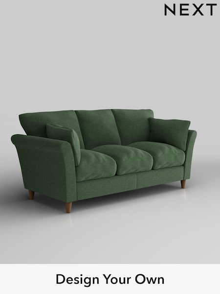 Fine Chenille Easy Clean/Mid Khaki Green Hartley Relaxed Sit (W43274) | £1,275