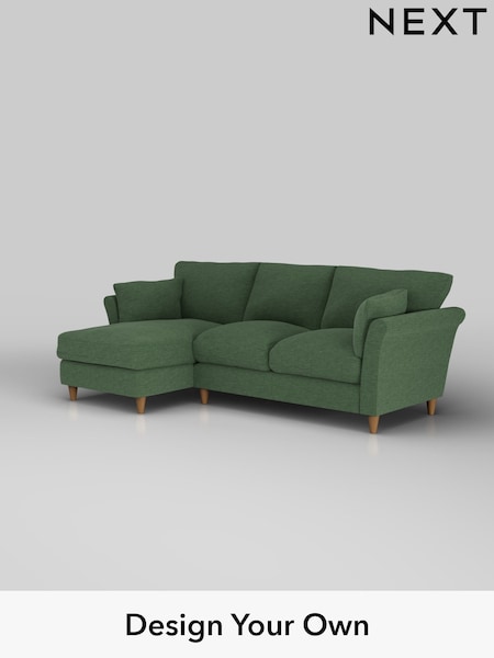 Fine Chenille Easy Clean/Mid Khaki Green Hartley Relaxed Sit (W43274) | £1,899