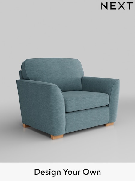 Fine Chenille Easy Clean/Mid Blue Malvern (W43275) | £725