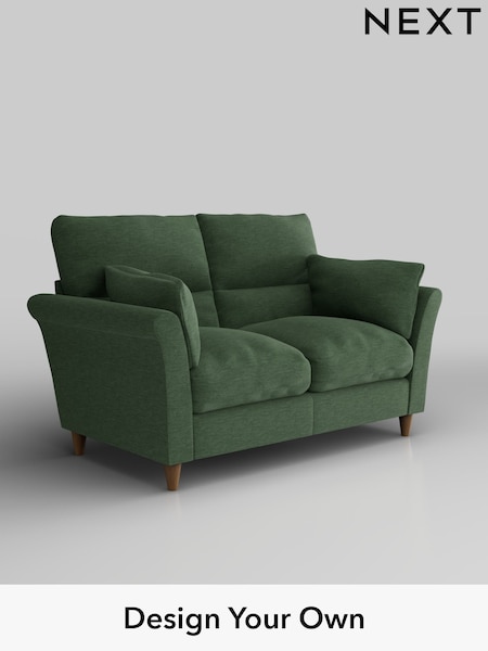 Fine Chenille Easy Clean/Mid Khaki Green Hartley Highback Relaxed Sit (W43276) | £1,125