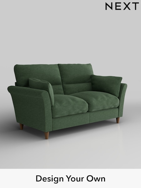 Fine Chenille Easy Clean/Mid Khaki Green Hartley Highback Relaxed Sit (W43276) | £1,225