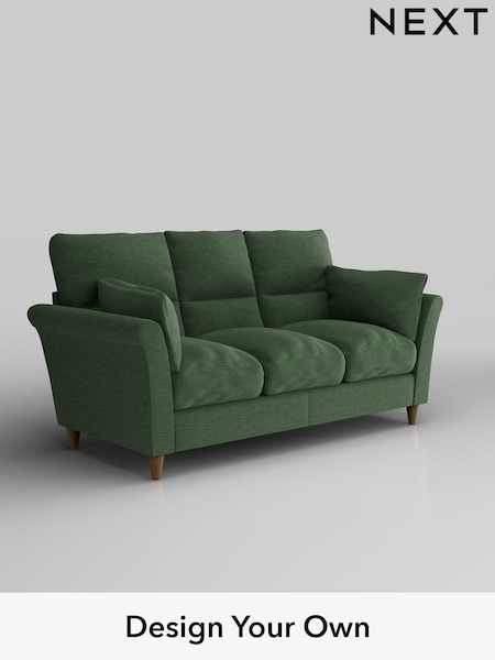 Fine Chenille Easy Clean/Mid Khaki Green Hartley Highback Relaxed Sit (W43276) | £1,325
