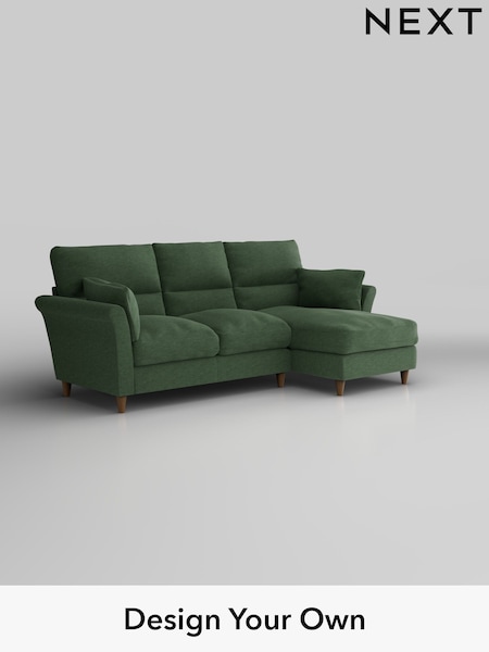 Fine Chenille Easy Clean/Mid Khaki Green Hartley Highback Relaxed Sit (W43276) | £1,950