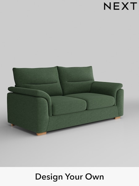Fine Chenille Easy Clean/Mid Khaki Green Hayden Highback (W43278) | £1,225