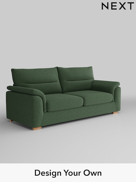 Fine Chenille Easy Clean/Mid Khaki Green Hayden Highback (W43278) | £1,325